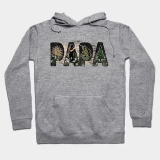 Papa; fishing; fisherman; fishing dad; father; father's day; dad gift; fishing lover; papa Hoodie